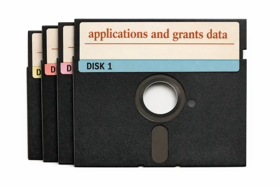 Image of 5 1/4 floppy disks